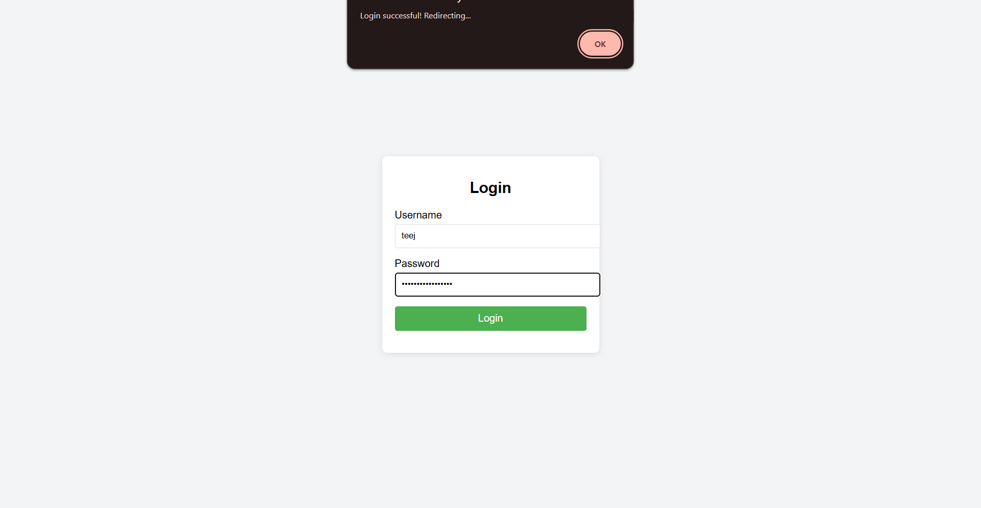 SRSM Login Page